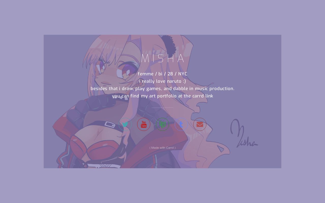 Carrd profile picture for @misha